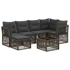 Gartensofa-set 7 pcs Grau Poly-Rattan