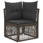 Gartensofa-set 7 pcs Grau Poly-Rattan