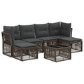 Gartensofa-set 7 pcs Grau Poly-Rattan