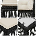 Gartensofa-set 11 pcs Schwarz Poly-Rattan