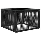 Gartensofa-set 11 pcs Schwarz Poly-Rattan