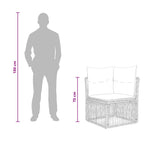 Gartensofa-set 14 pcs Grau Poly-Rattan