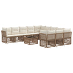Gartensofa-set 12 pcs Beige Poly-Rattan
