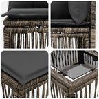 Gartensofa-set 14 pcs Grau Poly-Rattan
