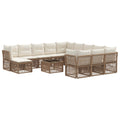Gartensofa-set 13 pcs Beige Poly-Rattan