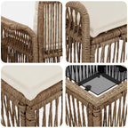 Gartensofa-set 6 pcs Beige Poly-Rattan