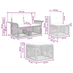 Gartensofa-set 6 pcs Beige Poly-Rattan