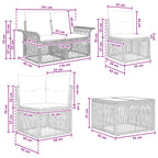 Gartensofa-set 12 pcs Beige Poly-Rattan