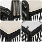 Gartensofa-set 11 pcs Schwarz Poly-Rattan