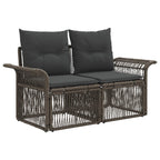 Gartensofa-set 7 pcs Grau Poly-Rattan