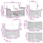 Gartensofa-set 9 pcs Beige Poly-Rattan