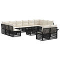 Gartensofa-set 13 pcs Schwarz Poly-Rattan