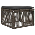 Gartensofa-set 7 pcs Grau und Dunkelgrau Poly-Rattan