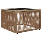 Gartensofa-set 14 pcs Beige und Cremeweiß Poly-Rattan
