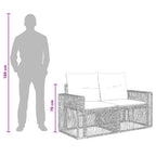 Gartensofa-set 14 pcs Beige und Cremeweiß Poly-Rattan