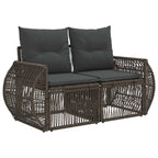 Gartensofa-set 7 pcs Grau und Dunkelgrau Poly-Rattan