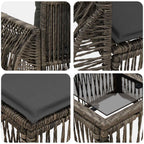 Gartensofa-set 10 pcs Grau Poly-Rattan