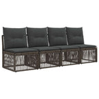 Gartensofa-set 10 pcs Grau Poly-Rattan