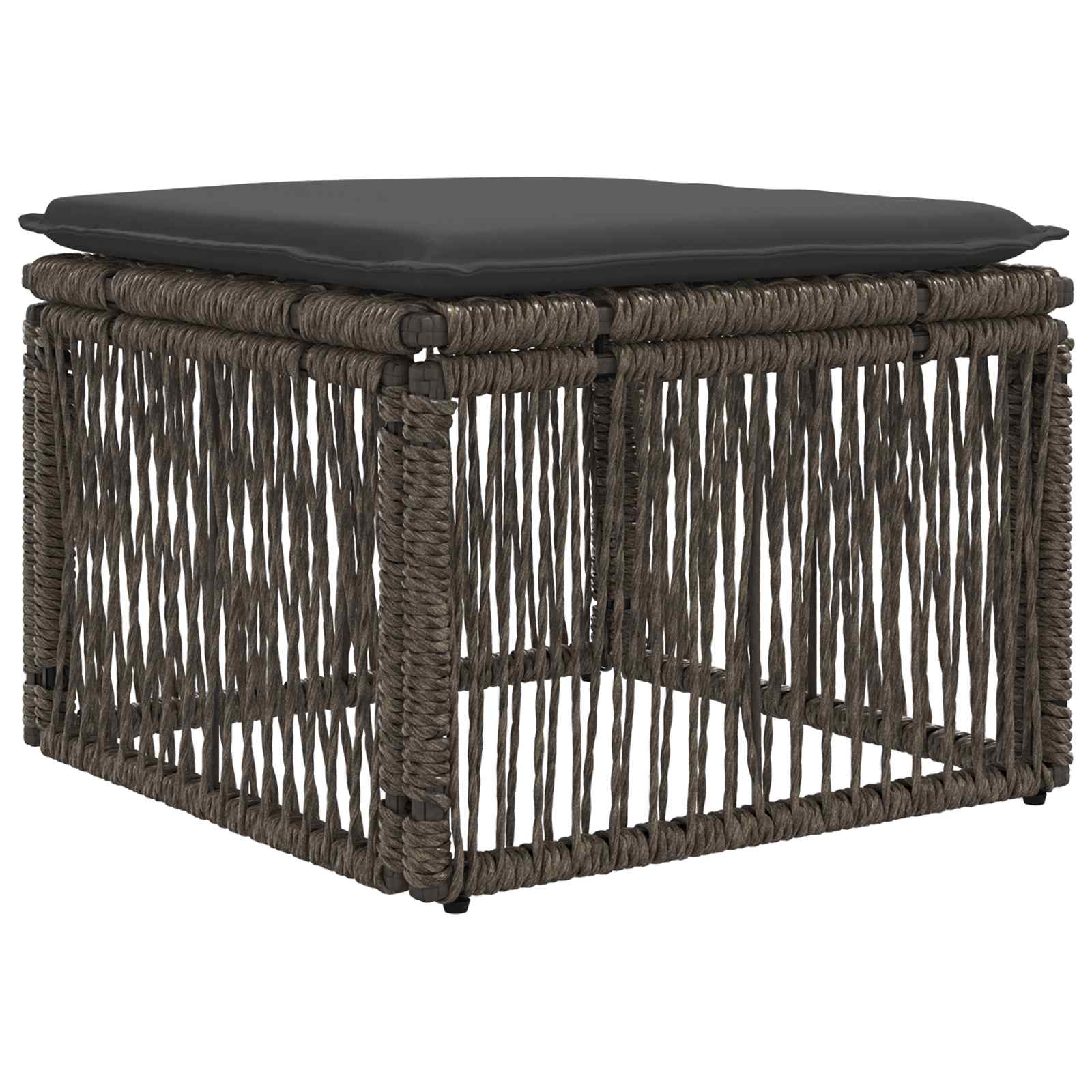 Gartensofa-set 10 pcs Grau Poly-Rattan