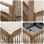 Gartensofa-set 4 pcs Beige Poly-Rattan