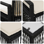 Gartensofa-set 5 pcs Schwarz Poly-Rattan