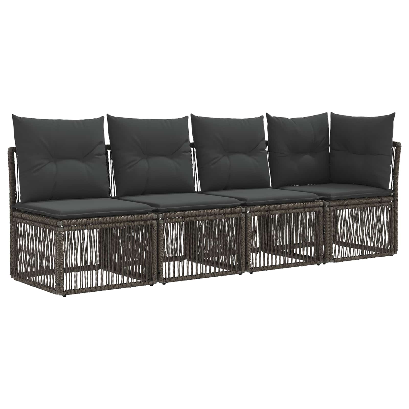 Gartensofa-set 11 pcs Grau Poly-Rattan
