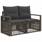 Gartensofa-set 11 pcs Grau Poly-Rattan