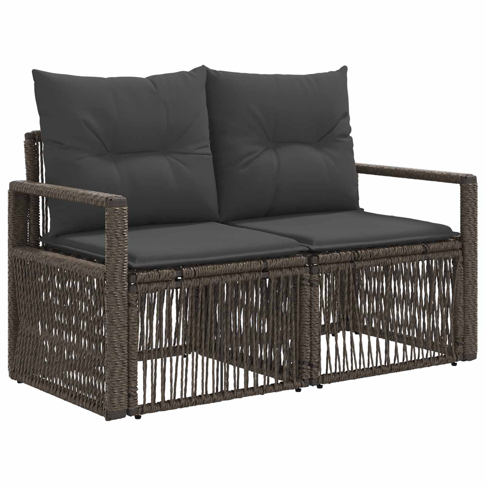 Gartensofa-set 11 pcs Grau Poly-Rattan