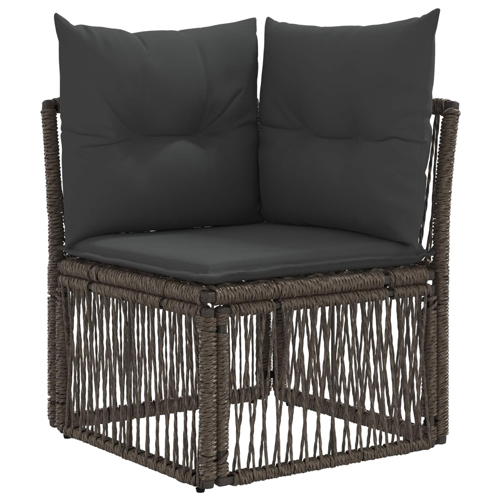 Gartensofa-set 7 pcs Grau Poly-Rattan