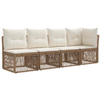 Gartensofa-set 8 pcs Beige Poly-Rattan