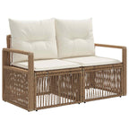 Gartensofa-set 8 pcs Beige Poly-Rattan