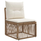 Gartensofa-set 14 pcs Beige Poly-Rattan