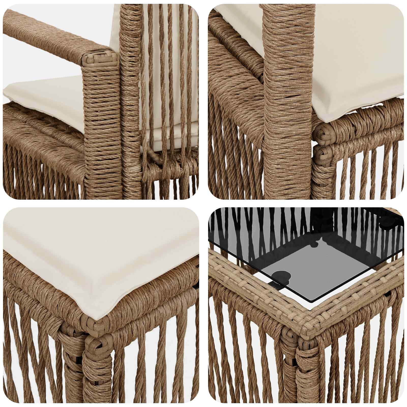 Gartensofa-set 13 pcs Beige Poly-Rattan