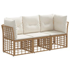 Outdoor-Sofagarnitur Natur Polyester