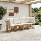 Outdoor-Sofagarnitur Natur Polyester