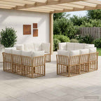 Outdoor-Sofagarnitur Natur Polyester