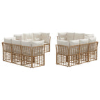 Outdoor-Sofagarnitur Natur Polyester