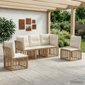 Outdoor-Sofagarnitur Natur Polyester
