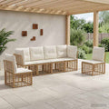 Outdoor-Sofagarnitur Natur Polyester