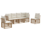 Outdoor-Sofagarnitur Natur Polyester