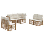 Outdoor-Sofagarnitur Natur Polyester