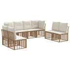 Outdoor-Sofagarnitur Natur Polyester