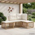 Outdoor-Sofagarnitur Natur Polyester