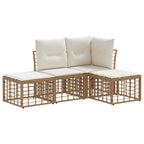 Outdoor-Sofagarnitur Natur Polyester