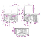 Outdoor-Sofagarnitur Natur Polyester