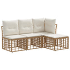 Outdoor-Sofagarnitur Natur Polyester