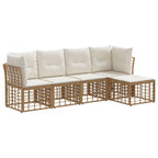 Outdoor-Sofagarnitur Natur Polyester