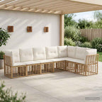 Outdoor-Sofagarnitur Natur Polyester