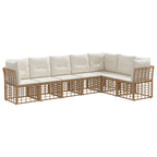 Outdoor-Sofagarnitur Natur Polyester