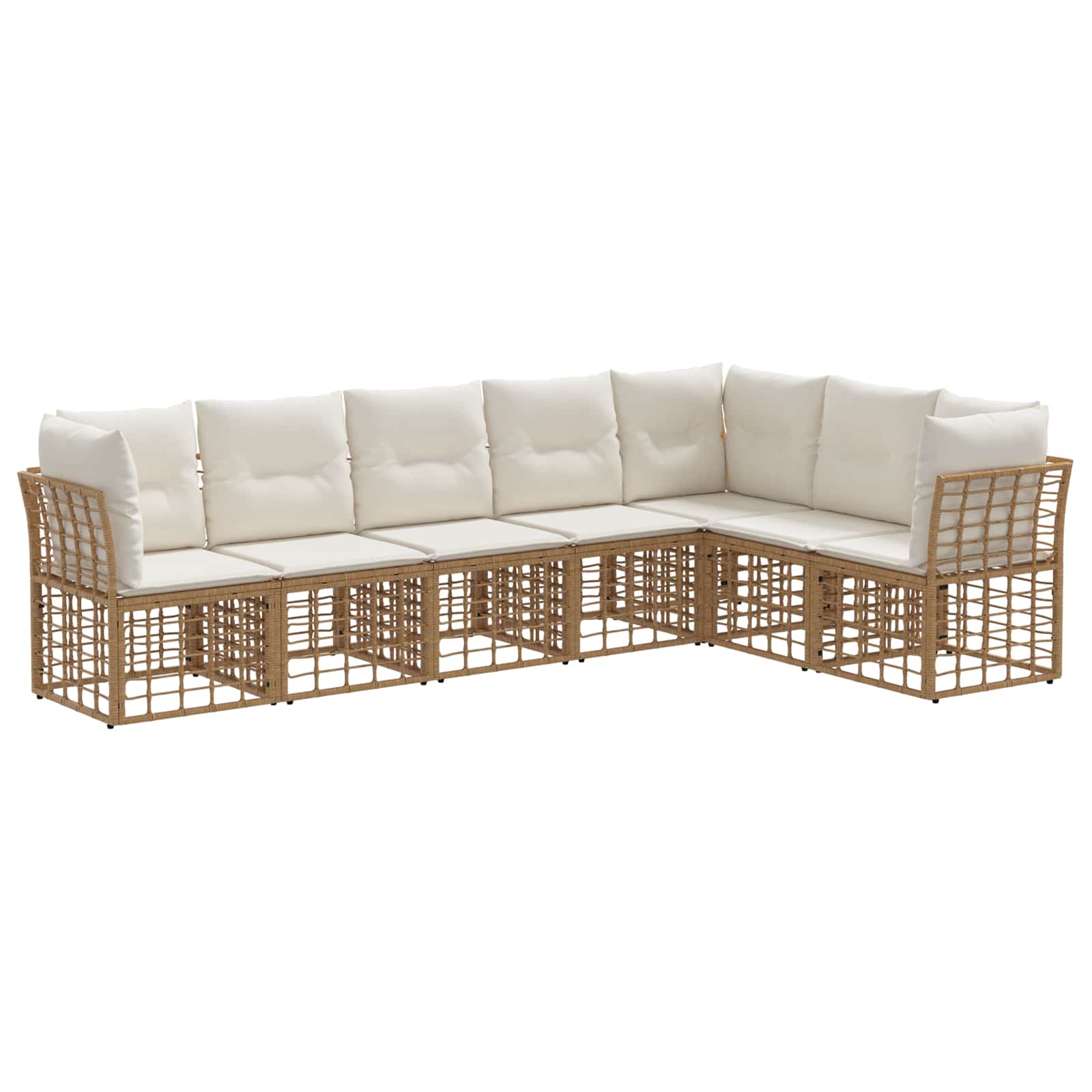 Outdoor-Sofagarnitur Natur Polyester